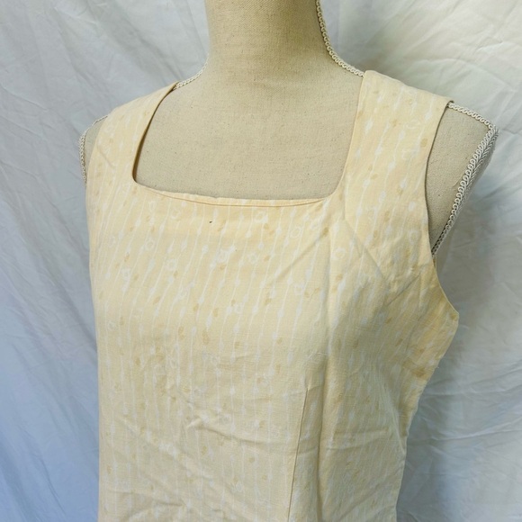 Valerie Stevens Dress Womens Silk Linen Sleeveless A Line Sundress Sz 4 Preppy - Picture 2 of 9